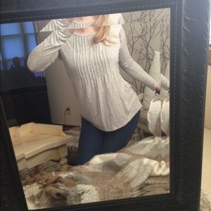 Aerie Real Soft ruffle long sleeve tee